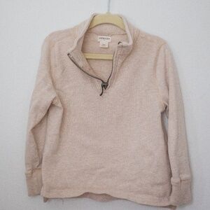 J Crew Factory Boys Quarter Zip Khaki